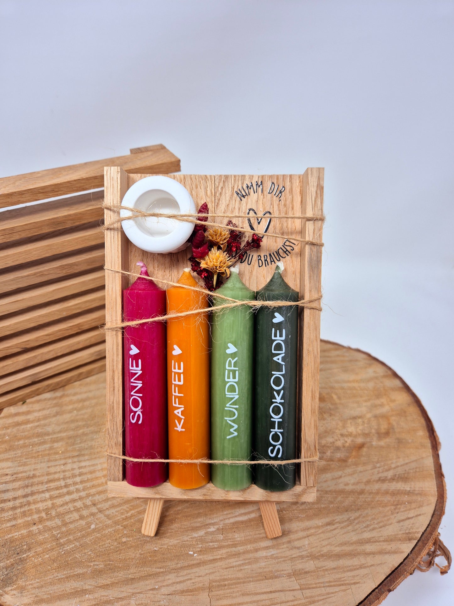 Nimm dir was du brauchst Kerzen / Kerzenset / Kerzenbox / Kerzen Geschenkset