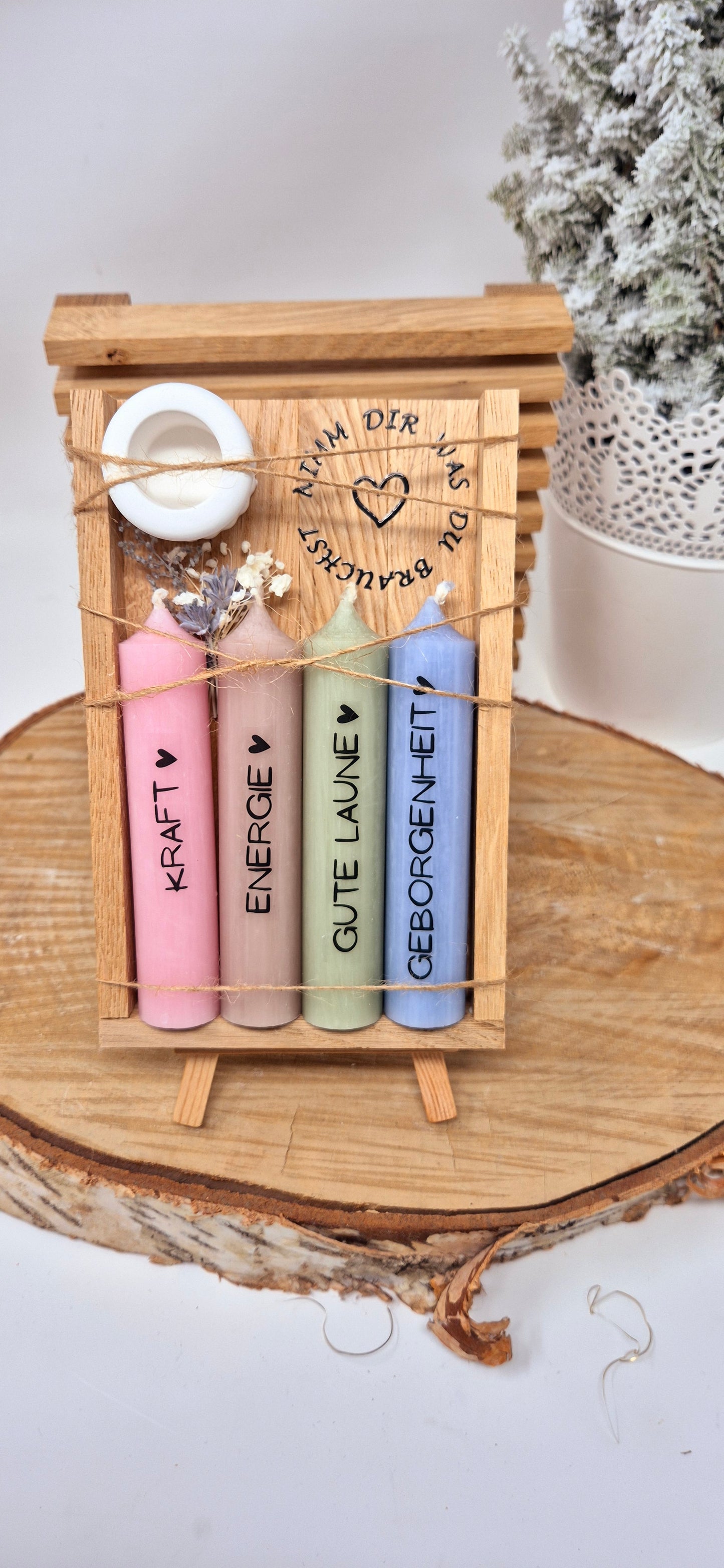 Nimm dir was du brauchst Kerzen / Kerzenset / Kerzenbox / Kerzen Geschenkset