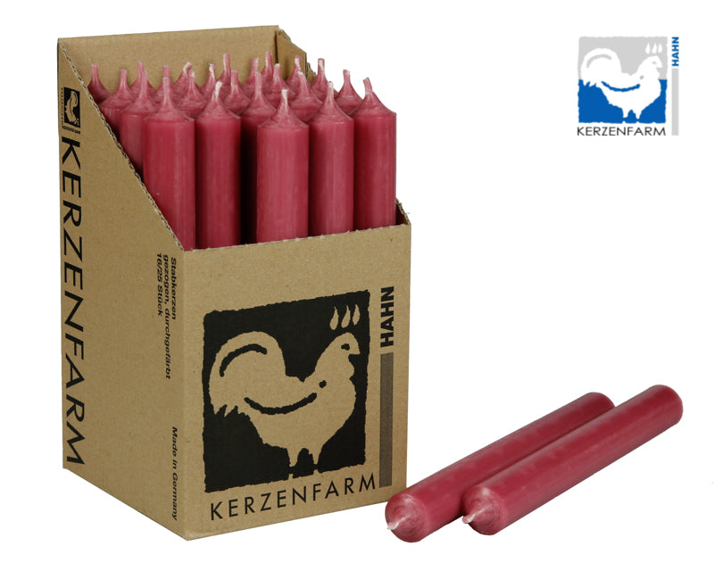 Kerzen, Stabkerzen aus Paraffin, 180/22 mm, KERZENFARM HAHN,
