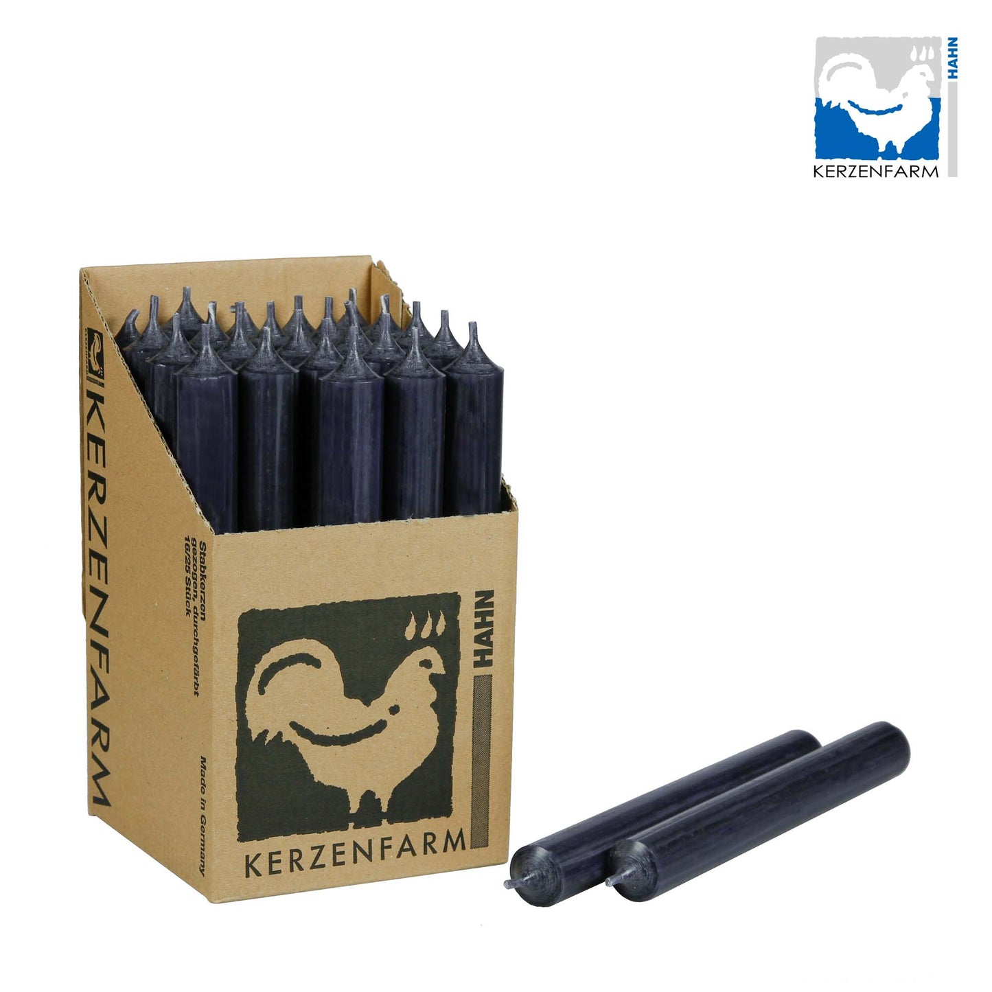 Kerzen, Stabkerzen aus Paraffin, 180/22 mm, KERZENFARM HAHN,
