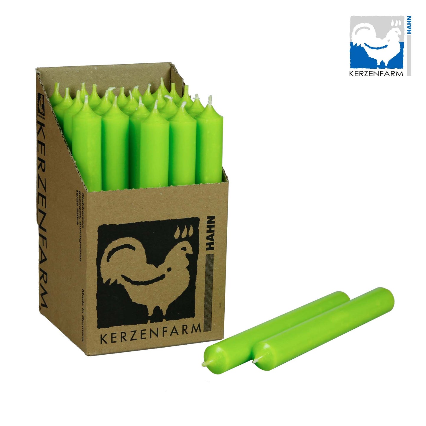 Kerzen, Stabkerzen aus Paraffin, 180/22 mm, KERZENFARM HAHN,