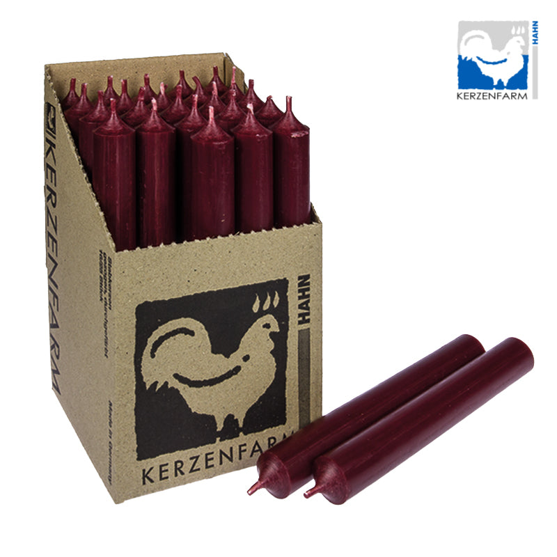 Kerzen, Stabkerzen aus Paraffin, 180/22 mm, KERZENFARM HAHN,