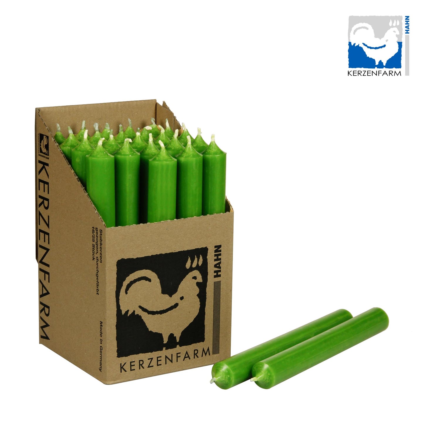 Kerzen, Stabkerzen aus Paraffin, 180/22 mm, KERZENFARM HAHN,