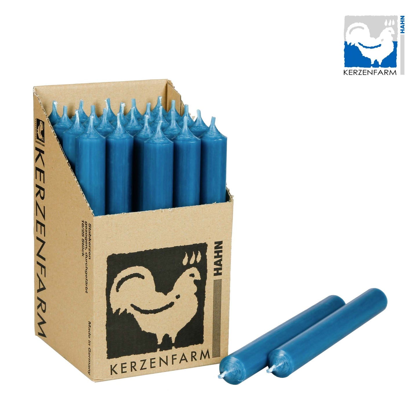 Kerzen, Stabkerzen aus Paraffin, 180/22 mm, KERZENFARM HAHN,