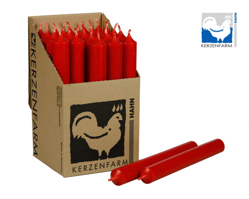 Kerzen, Stabkerzen aus Paraffin, 180/22 mm, KERZENFARM HAHN,