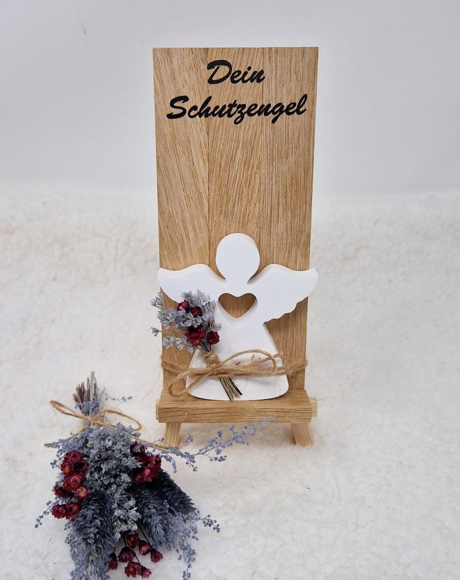 Schutzengel aus Raysin / Mitbringsel / Geschenk Taufe Kommunion / Schutzengel mit Klötzchen