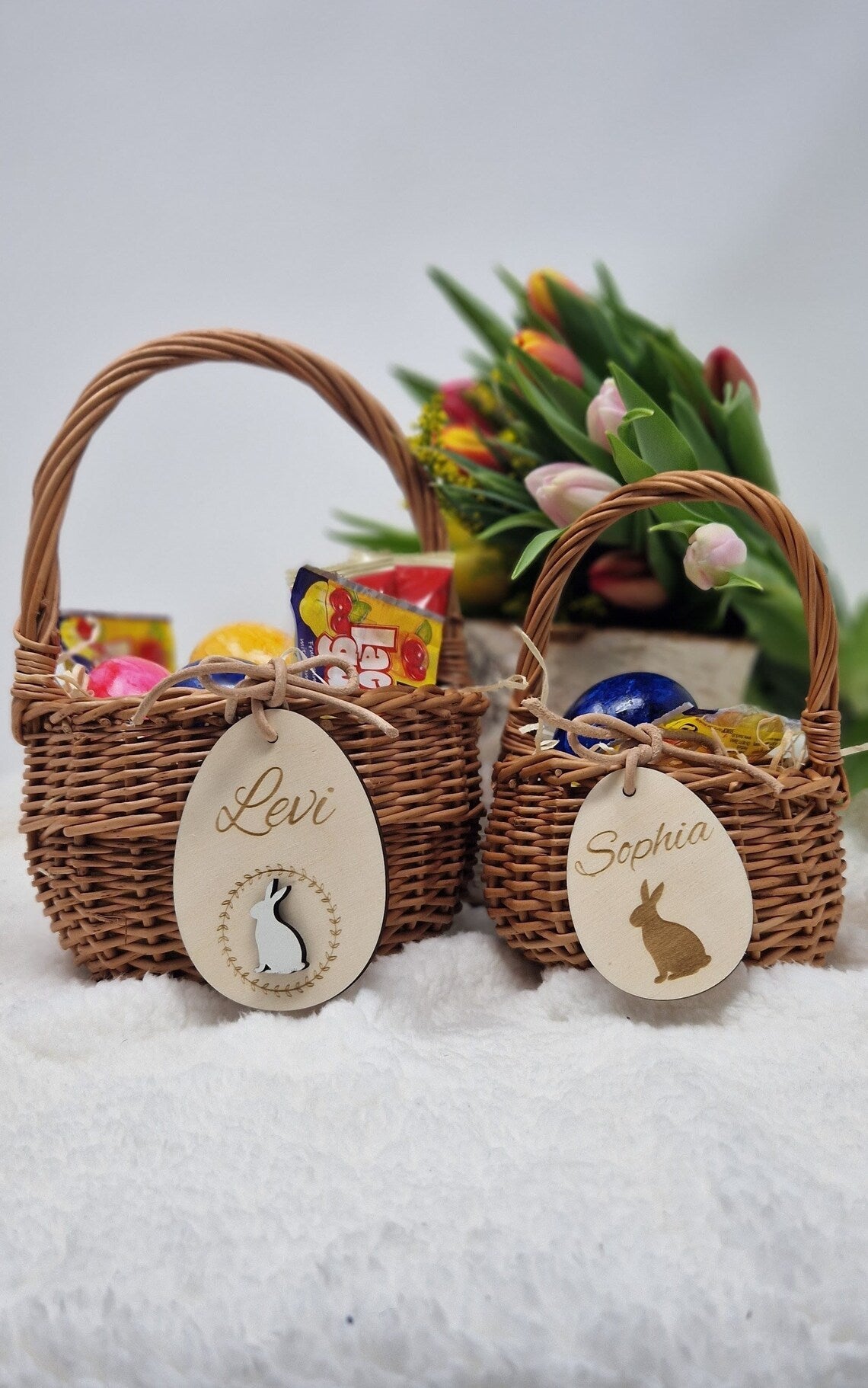 Osterkörbchen mit Namensanhänger
