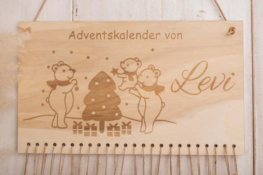 Adventskalender mit Name zum befüllen - milessimo
