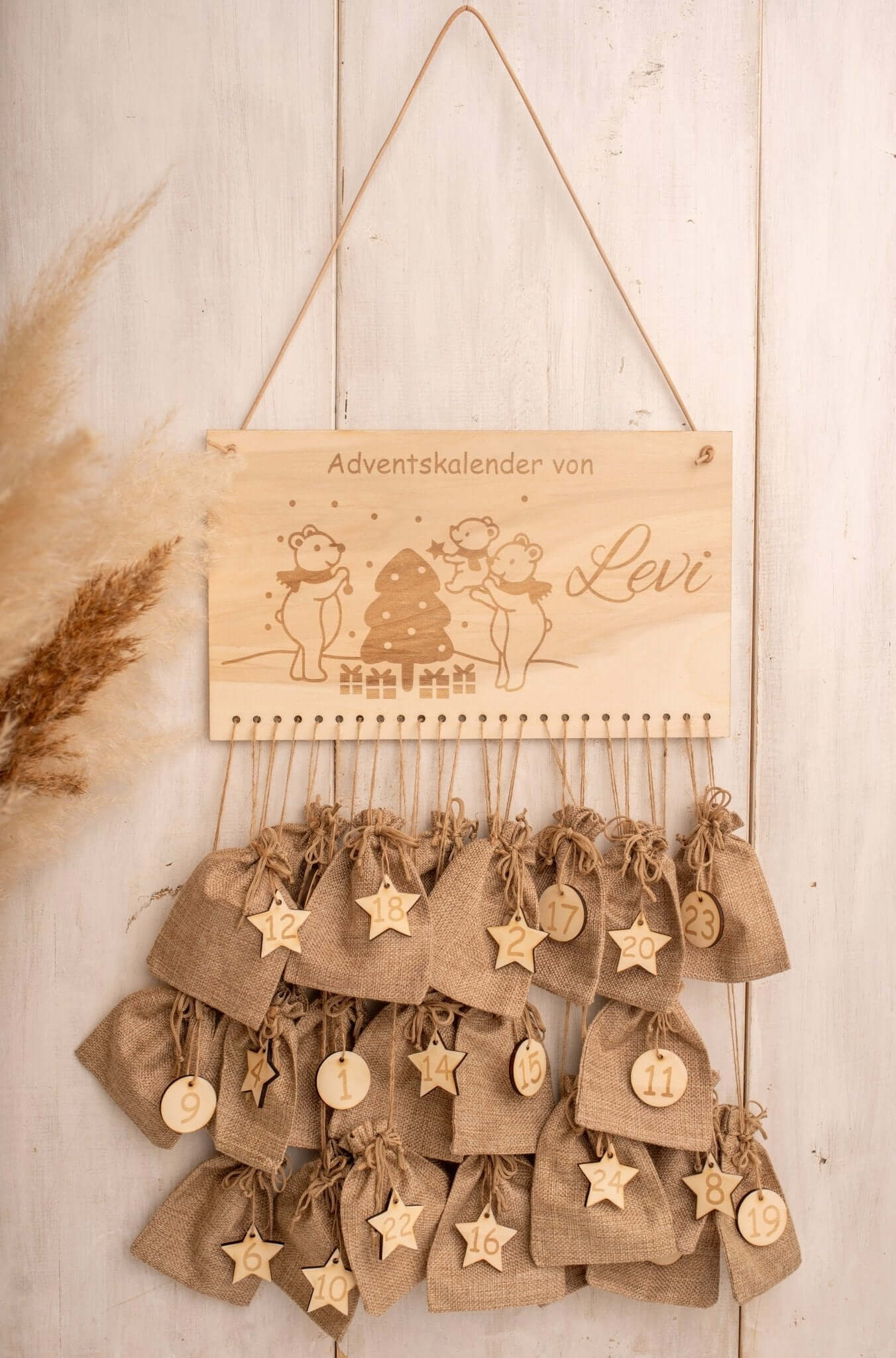 Adventskalender mit Name zum befüllen - milessimo