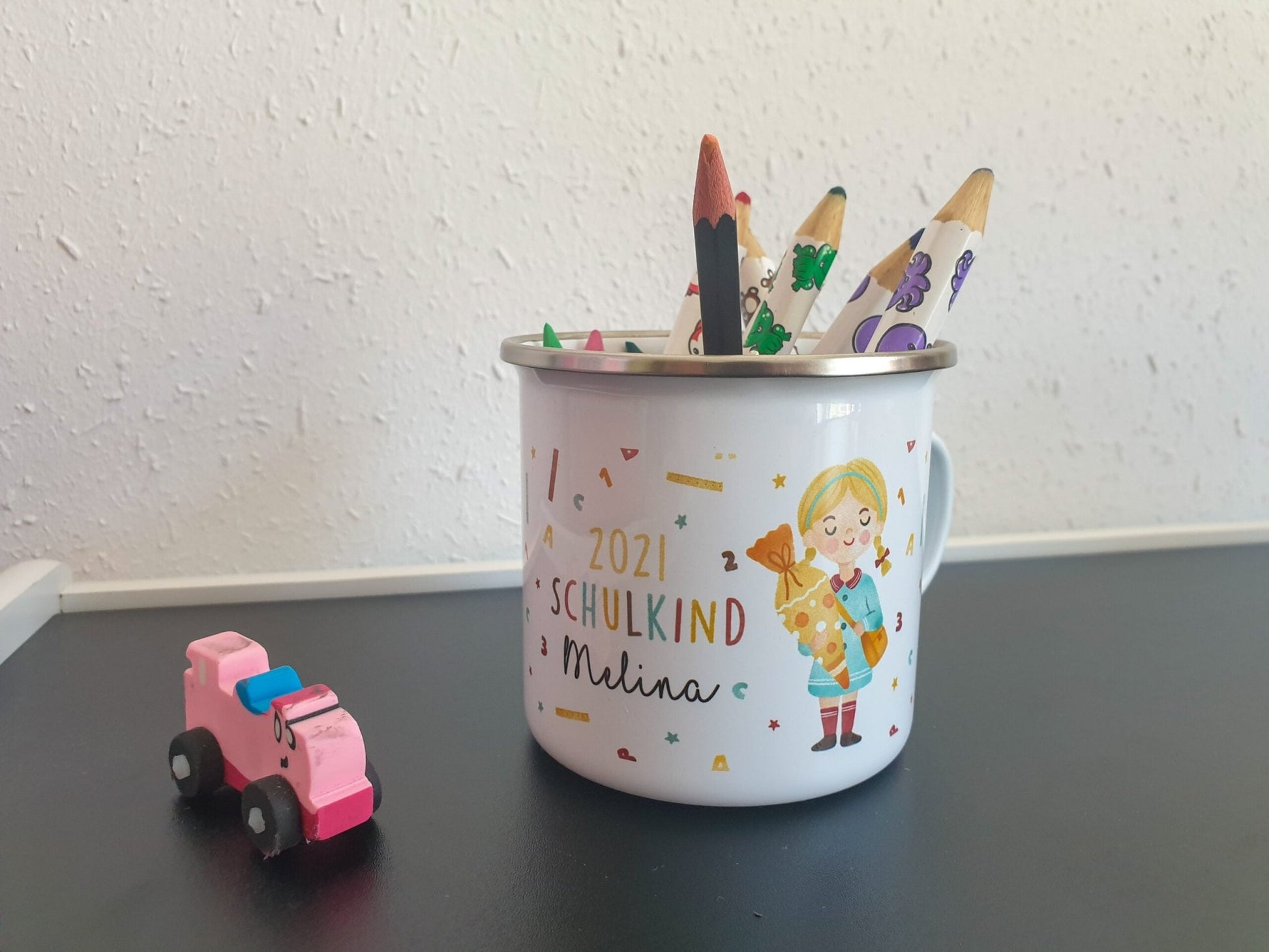 Emaille Tasse Schulkind - milessimo