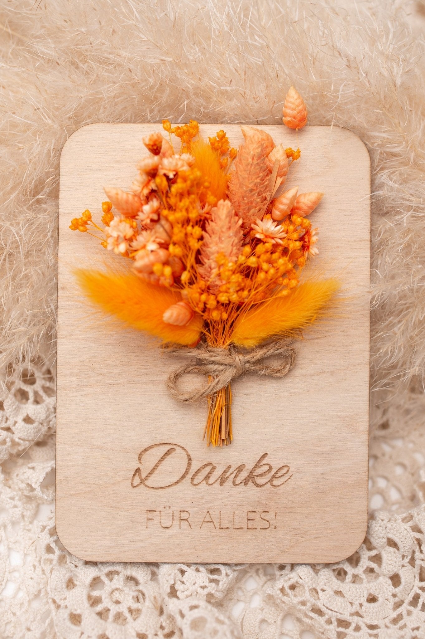 Holz Karte - Danke für Alles - milessimo