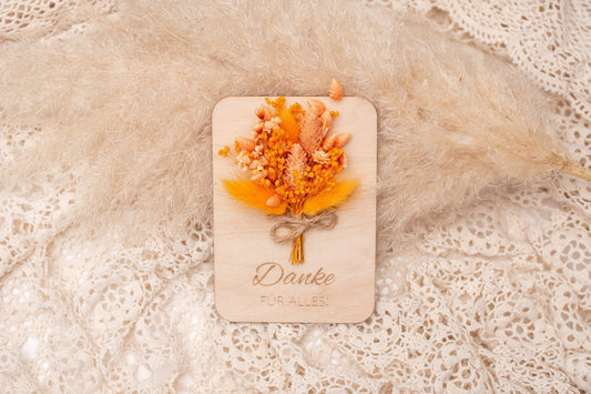 Holz Karte - Danke für Alles - milessimo