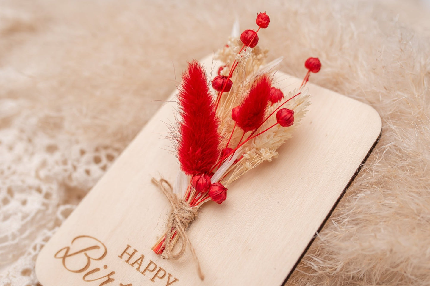 Holz Karte - Happy Birthday - milessimo