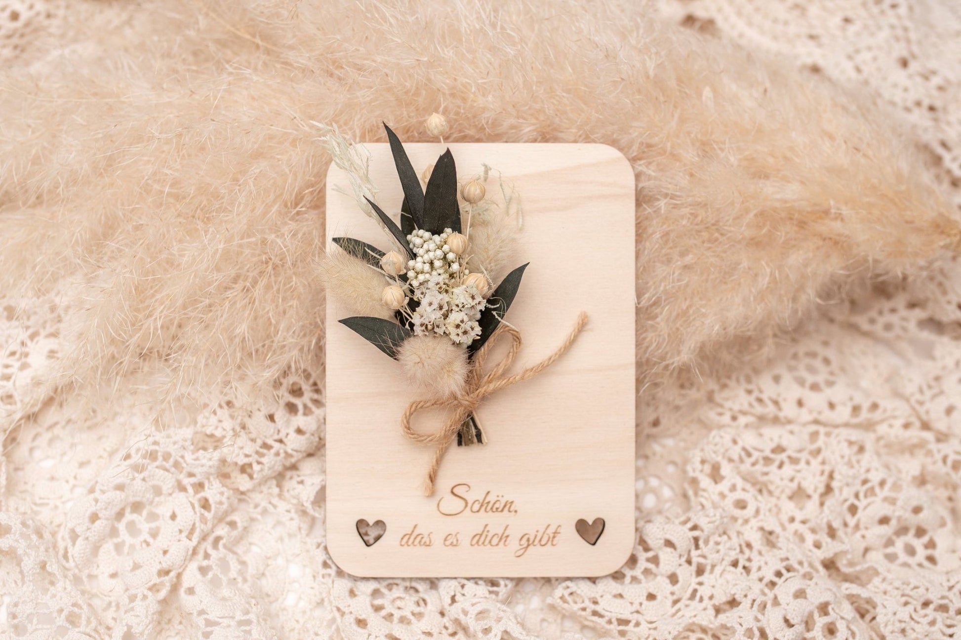 Holz Karte - Schön das es dich Gibt - milessimo