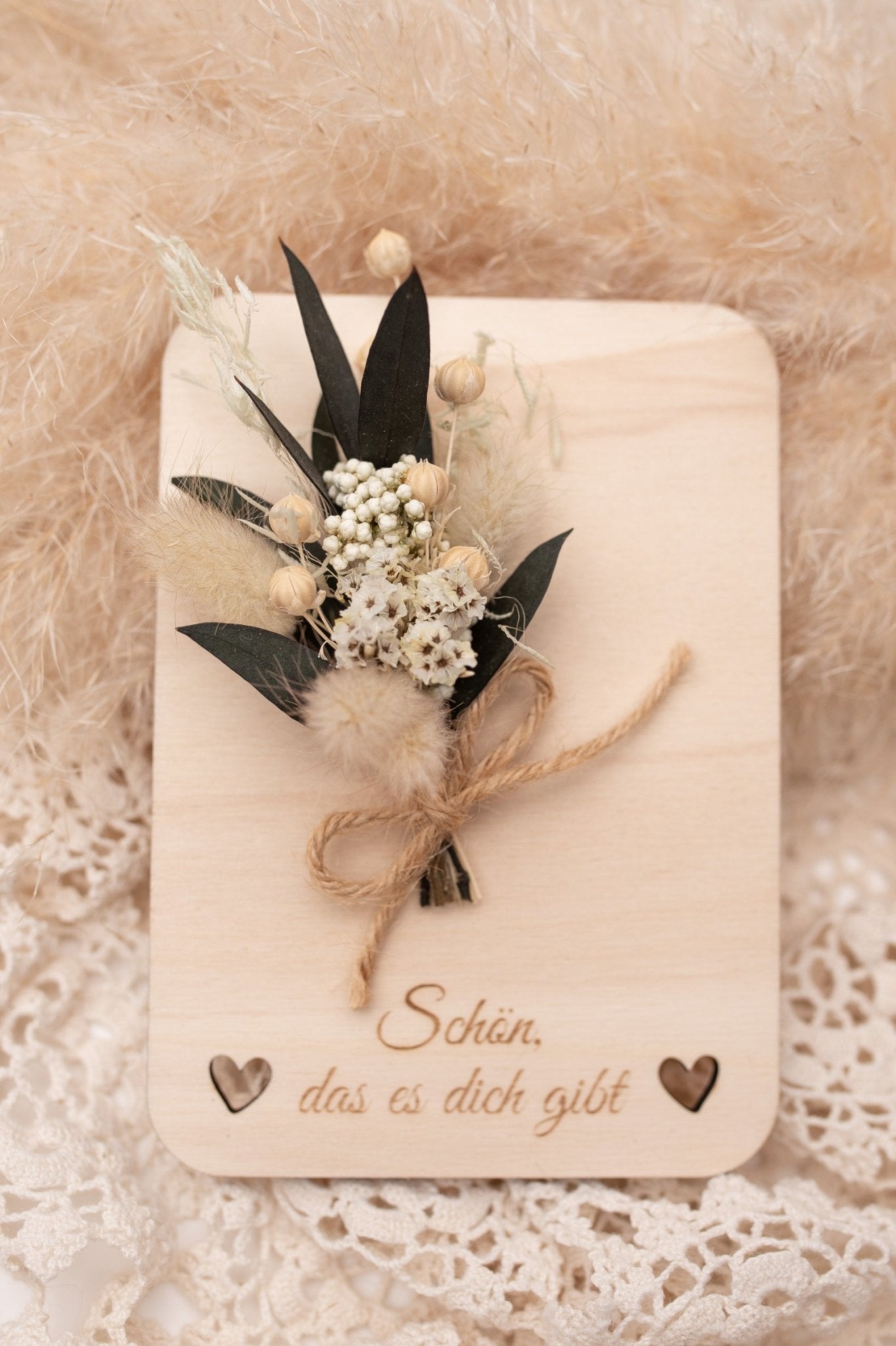 Holz Karte - Schön das es dich Gibt - milessimo