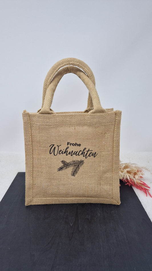 Jutetasche Frohe Weihnachten - milessimo