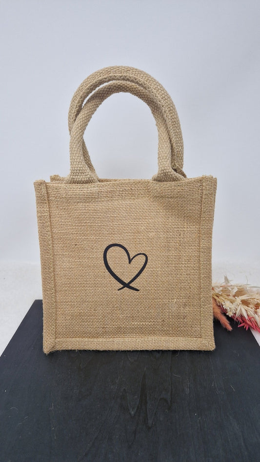 Jutetasche Herz - milessimo