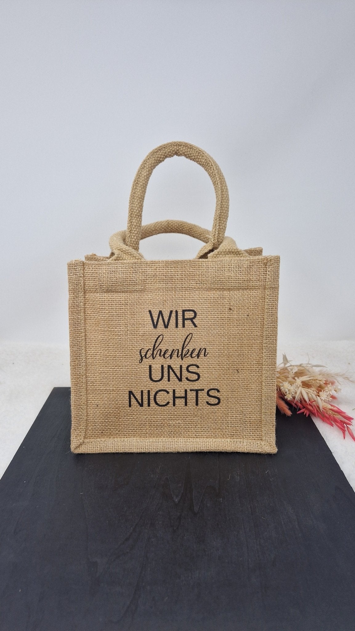 Jutetasche Wir schenken uns nichts - milessimo