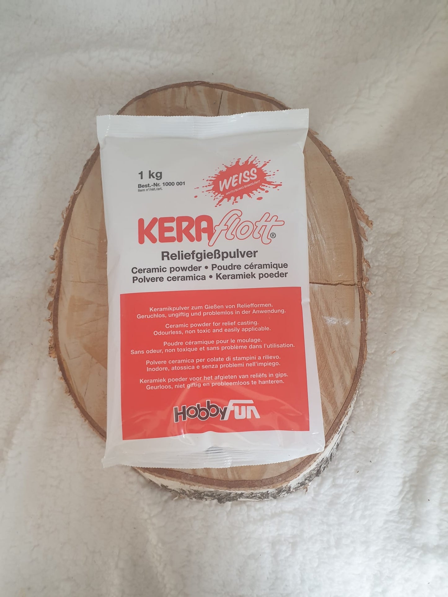 Keraflott Reliefgiessmasse, weiß, 1 kg