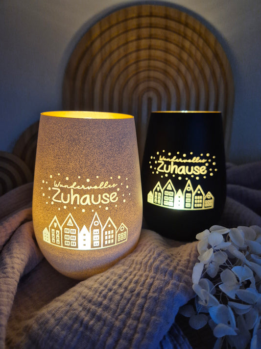 Windlicht mit Gravur